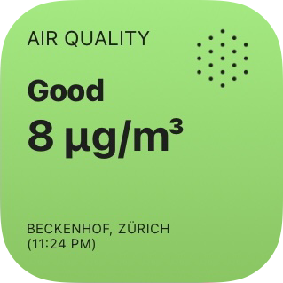 Bossard Wettstein Project - AQI (Air Quality Index) - iOS-/iPadOS-Widget